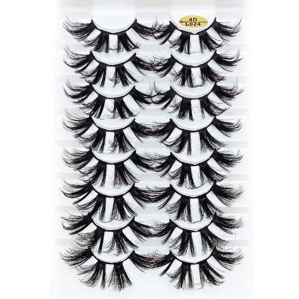 Effect Wispies Fluffy Full Volume Thick Eye Lash Extension False Eyelashes 25MM Lashes 4D Mink