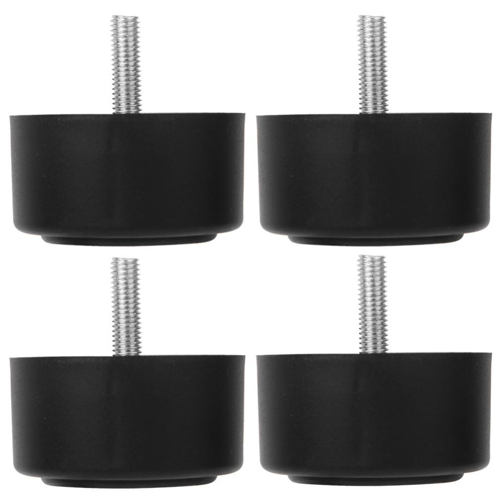 4Pcs Feet Pad M8 Screw Sofa Legs 35mm Height Black Cabinet Leg 60mm Width PP Plastic Furniture Accessories Bed Frame