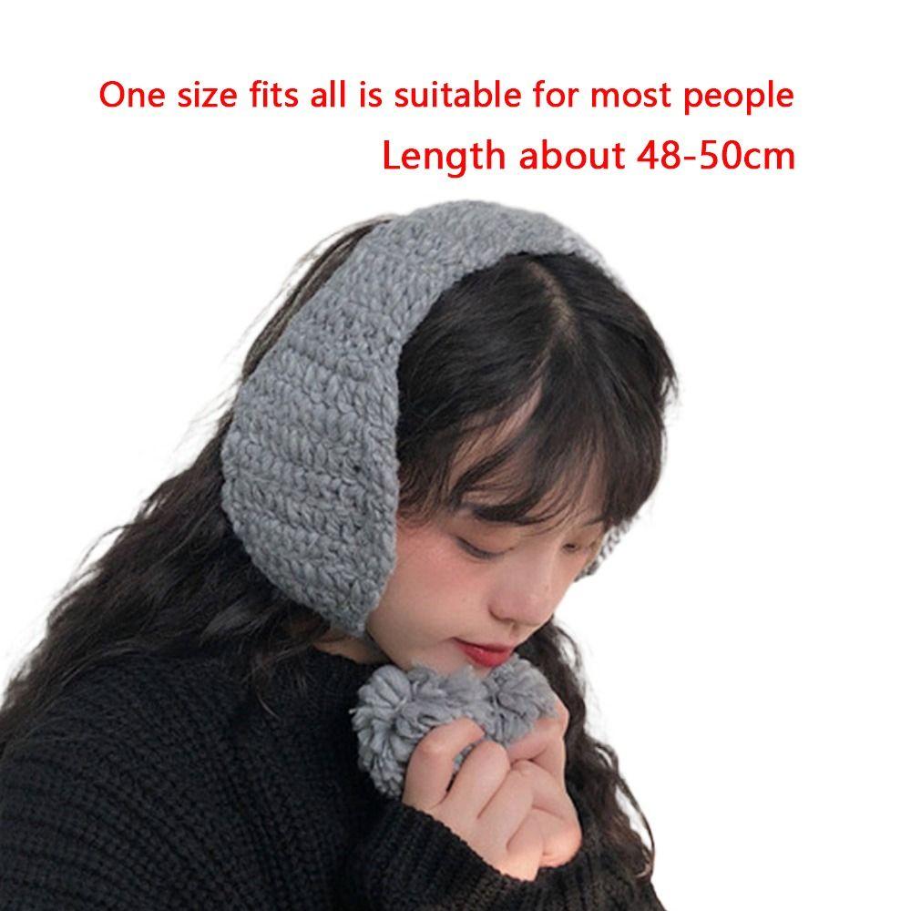 Thicken Knitted Earmuffs Plush Winter Ear Cover Retro Warm Earmuffs Girl