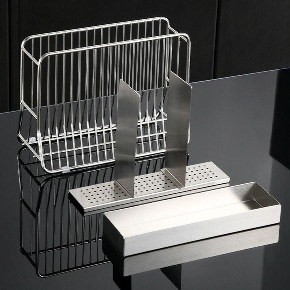 Large Capacity Stainless Steel Chopstick Bucket Moisture-proof Ventilated Chopstick Cage Anti-slip Space Saving