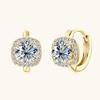 Silvere Glam European And American Fashion Design Sense Moissanite Earrings, High-end Small Sugar Cube Light Luxury Earrings