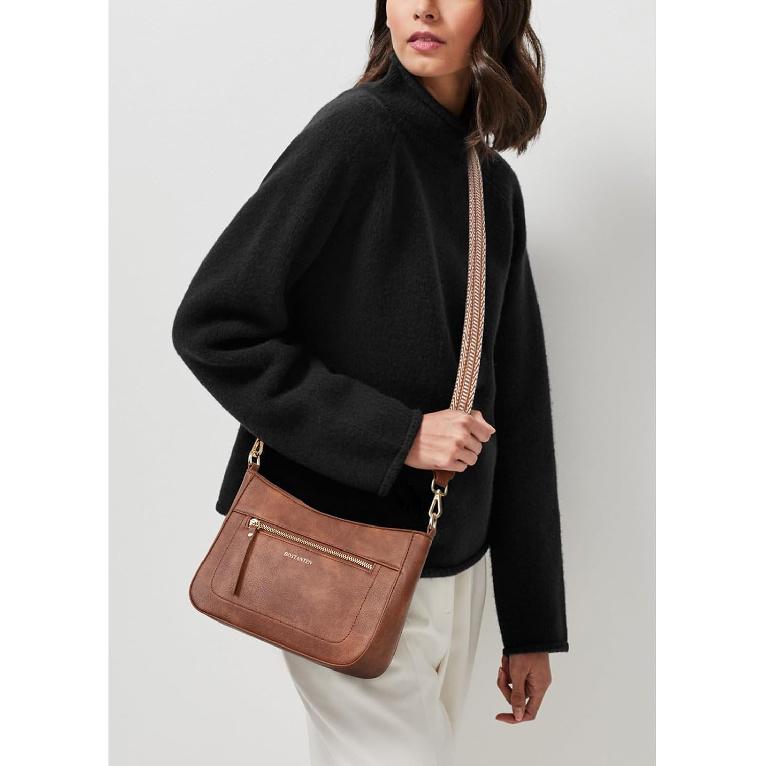 BOSTANTEN Crossbody Purses for Women Medium Shoulder Bag Quilted Handbags with Zipper Pocket