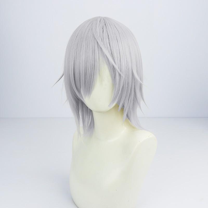 Ni Jishan Ji EN Fulgur Sheep Cosplay Wig Anime Game Cosplay Costume Props Grey Blue Synthetic Hair Party Costume Headwear Wig