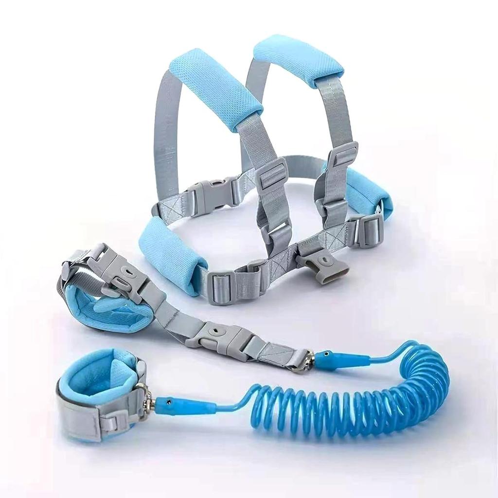 Toddler Harness Leash, 2-in-1 Anti Lost Leash with Safety Lock Adjustable Wrist Link, 6.6ft Rein for Kids 1-3 Years, Baby Security Harness