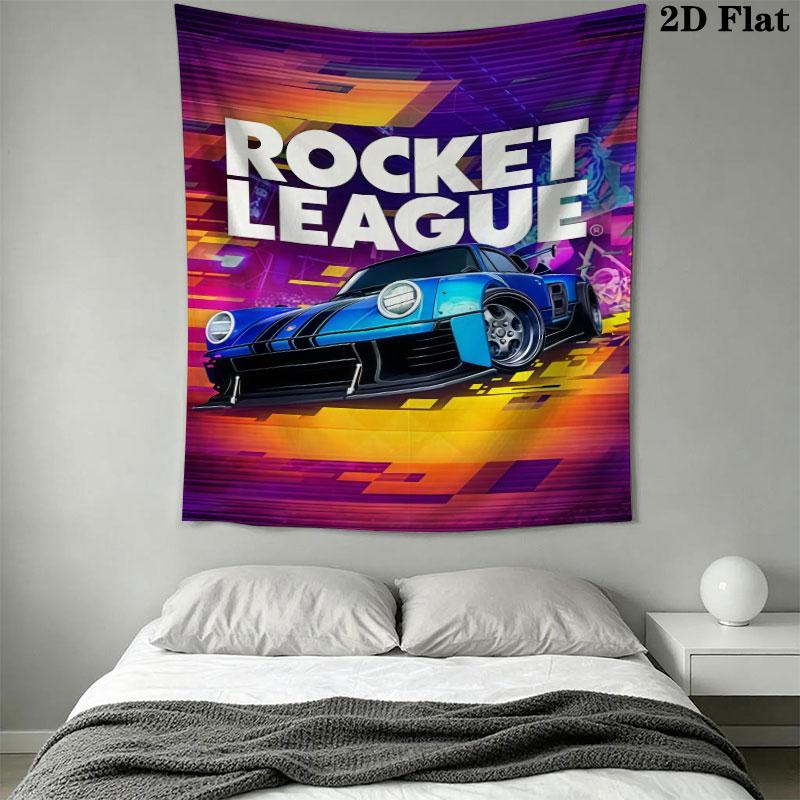 Rocket League Wall Tapestry Aesthetic Wall Hanging Printed Fabric Blanket Decorative Tapestries for Bedroom Living Room Home Decor