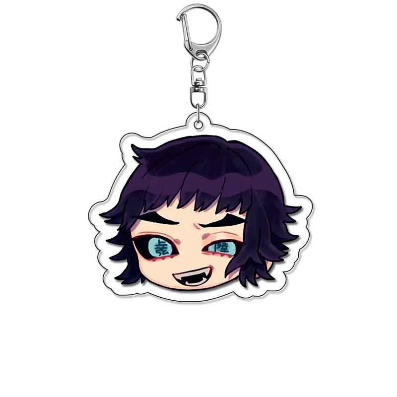 Клинок, рассекающий демонов Kimetsu No Yaiba Бесконечный Замок Акриловый Брелок Аксессуары Подвеска на Сумку Оригинальная Фигурка Аказа Фигурка Игрушки