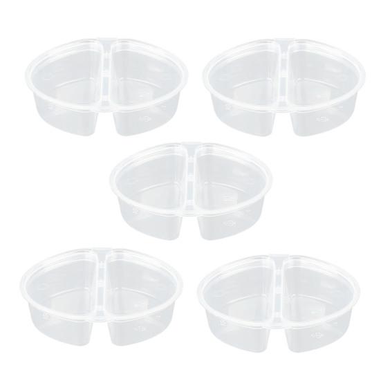 5/10/15/25 шт. Коробка для приправ, одноразовая и многоразовая, герметичная крышка, двойной отсек, контейнер для приправ, для отбора проб соуса для приправ