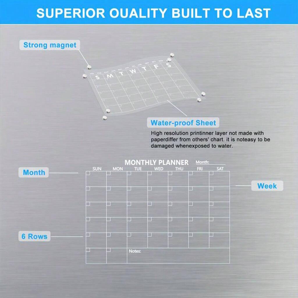 Планировщик ежедневный еженедельный многоцелевой прозрачный магнитный календарь доска для планирования многоразовый блокнот магнитная наклейка на холодильник