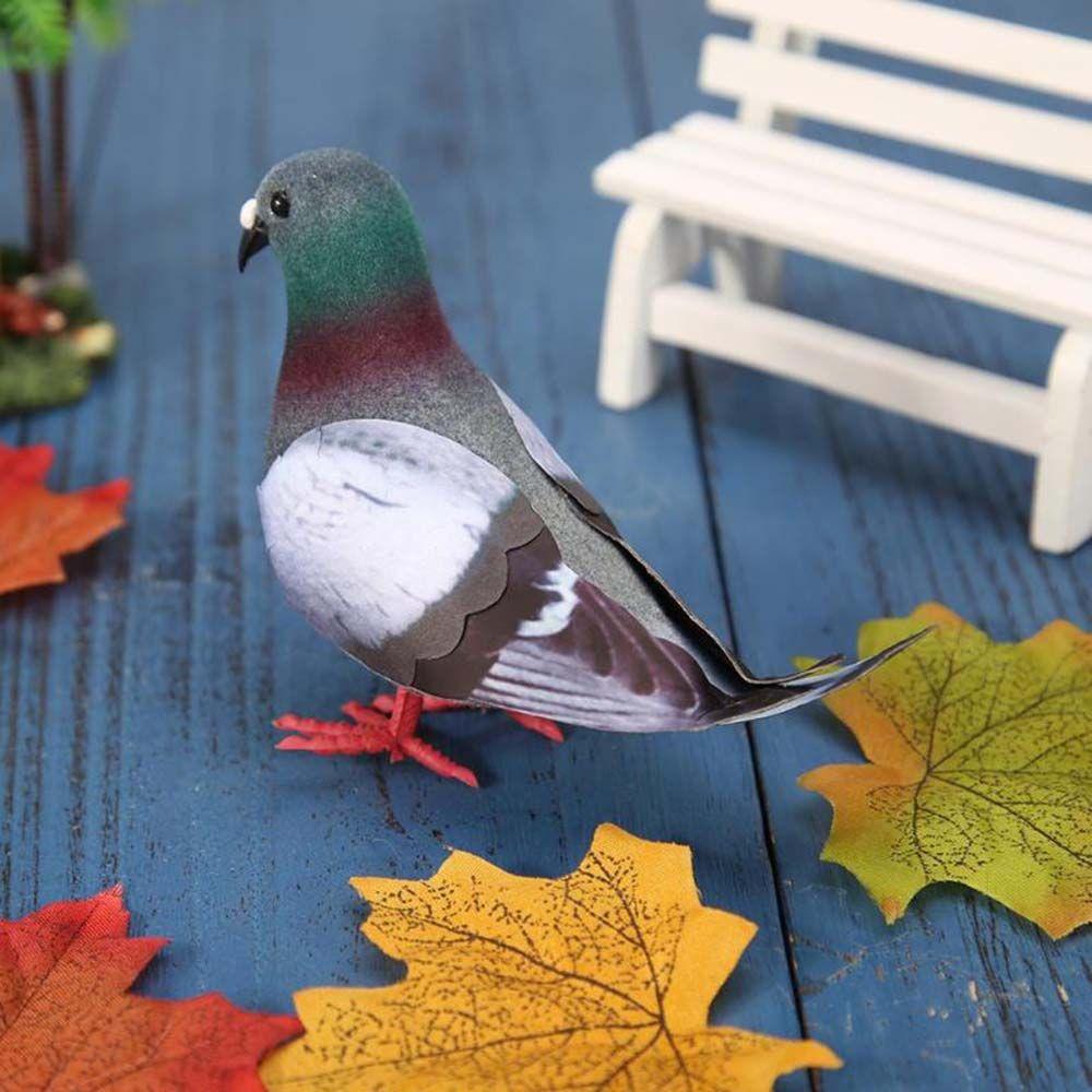 Ornaments Home Decoration Artificial Birds Simulation Grey Pigeon Imitation Animal Dove Model