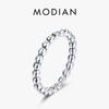 Minimalist Simple 925 Sterling Silver Fashion Beads Stackable Finger Ring For Women Charm Wedding Fine Jewelry