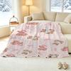 Year-Round Thick Flannel Blanket: Cute Bear Design, Soft Cozy Throw for Single Guest Room, Halloween & Christmas Essential