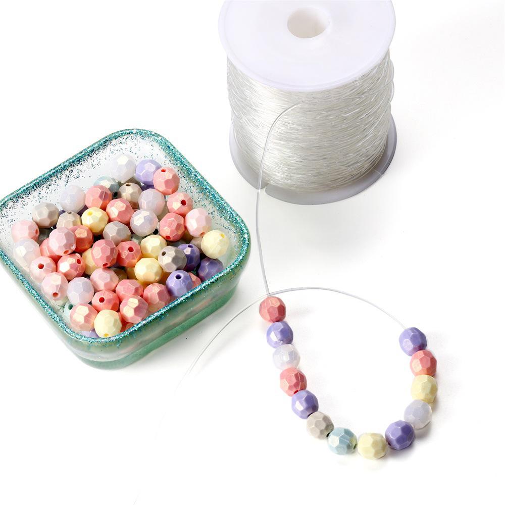 DIY Crystal Beading Line: Transparent Elastic Jewelry Cord for Bracelets & Beads