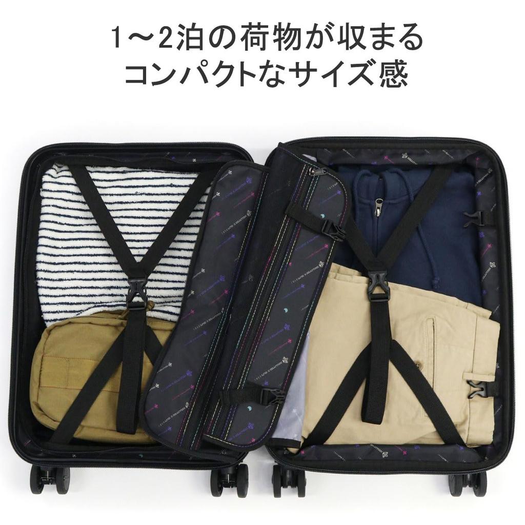 Suitcase Hard Case Dekakaru Edge 34L 40L [Asia Luggage] Carry-on Men's Women's ALI-088-18W (Vanilla)