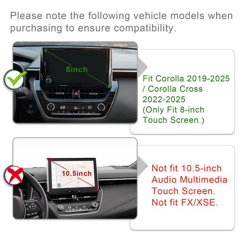 Органайзер для центральной консоли и приборной панели для -2024 2025 Toyota Corolla и -2025 Corolla Cross За экраном Панель приборов Ящик-поддон