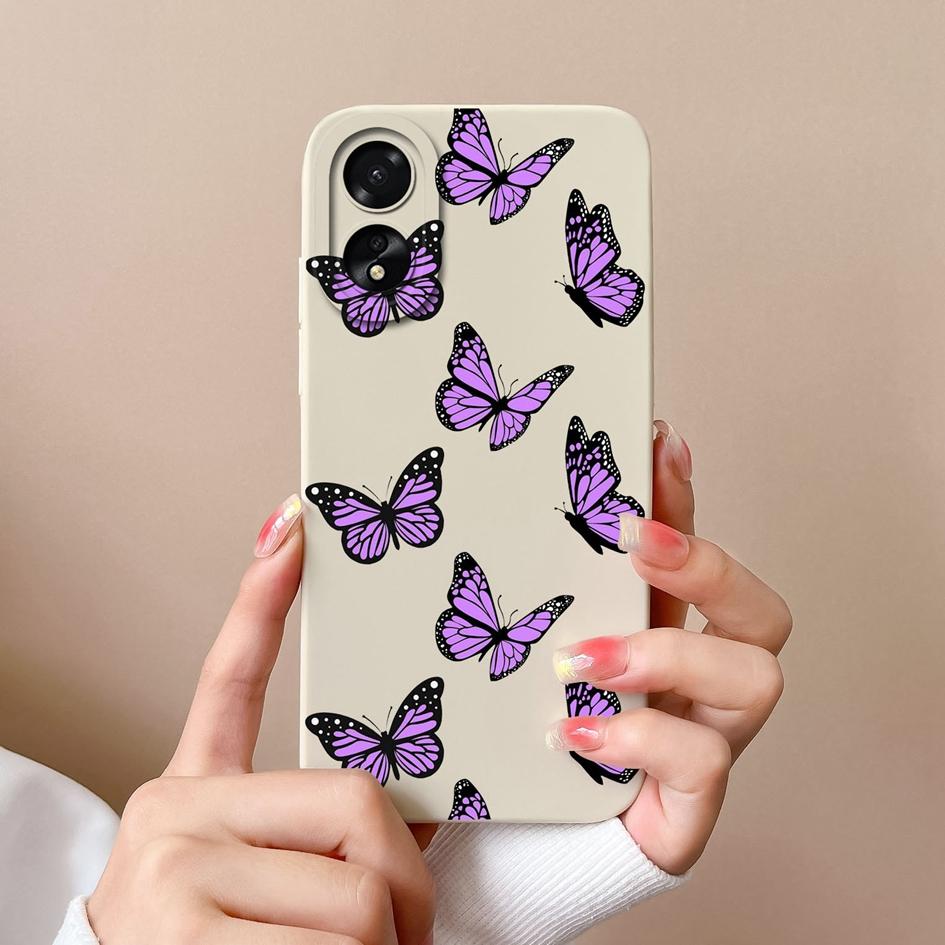For OPPO A2 A38 A58 A78 A79 Realme 11 Pro Plus Phone Case Cute Fashion High Quality Sunflower Butterfly Matte Liquid Silicone For OPPO Phone Bumper