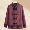 Middle-aged and Elderly Mothers with Velvet Year of Zodiac Tops for Seniors Grandma Spring and Women Knitted Sweater for New Year's Jacket