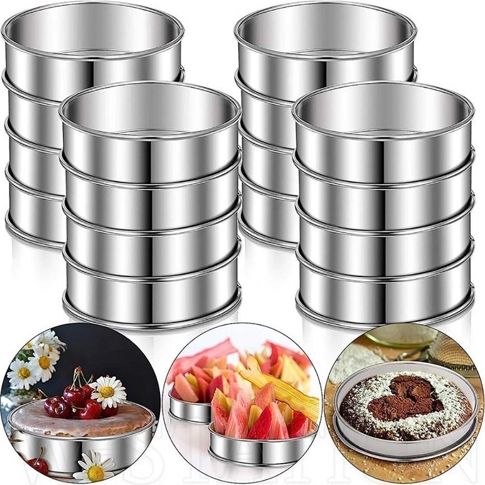 1 шт., нержавеющая сталь, кольца для кексов, фруктовый пирог, торт, печенье, круглая форма