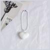 Colorful Heart Keychain Silicone Heart Keyring Candy Color Heart Pendant Y2K Korean Kawaii Dopamine Sweet Key Accessory
