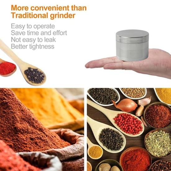 Grinder Metal Herb Grinder 1.6/2.5inch Spice Grinder Portable Spice Mixer for Grinding Dried Chili Peppers