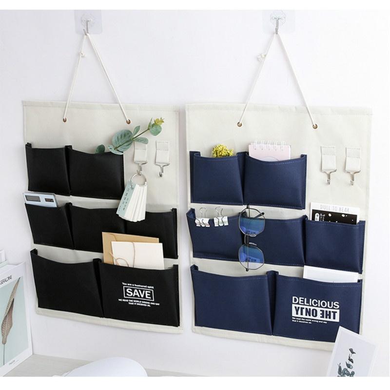 Простая подвесная сумка, маленькая свежая сумка для хранения в общежитии, семейная спальня, ванная комната, кухня, дверная подвесная сумка, сумка для хранения