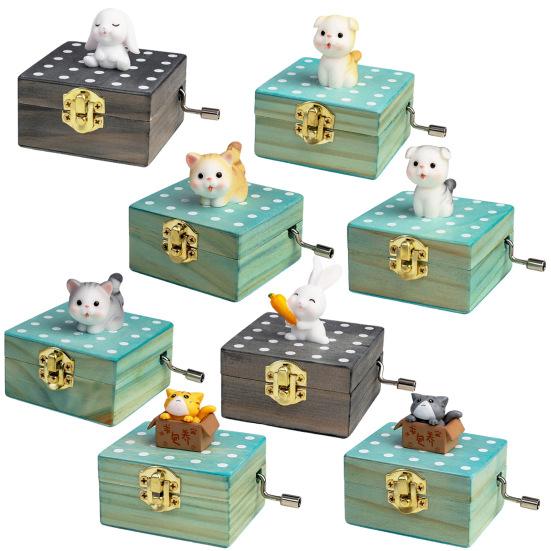 Полезная Деревянная Музыкальная Шкатулка Очаровательная Изысканная Деревянная Музыкальная Шкатулка с Гравировкой