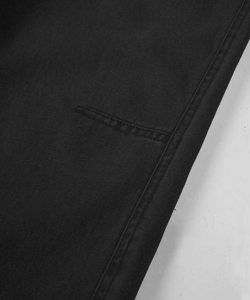 BIRBANTE Хлопковые брюки-чинос с вытачками, подвергшиеся garment-wash - Черный