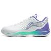 Comfortable Simple Lightweight Rebound Low-Top Badminton Shoes Unisex Shoes White Purple AYZU015-1