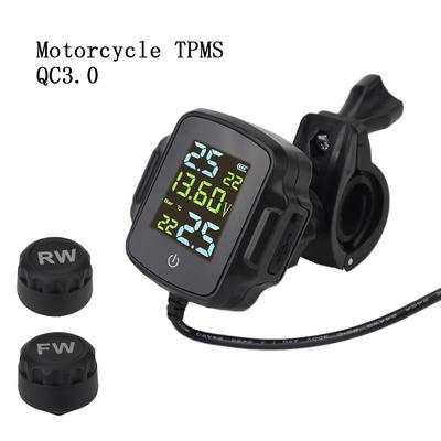 С 2 внешними датчиками для телефона, планшета, мотоцикла, TPMS, USB-зарядное устройство, система сигнализации температуры шин с QC 3,0