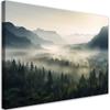 Canvas Print, Mountain Landscape In Fog