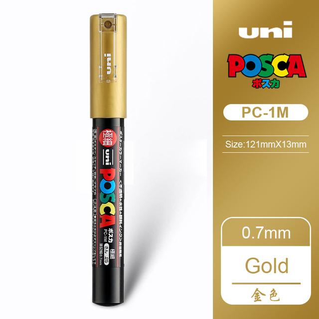 Маркер-краска Uni POSCA, 39 цветов PC-5M/44 PC-3M/36 PC-1M, Акриловые маркеры для рисования по камню, граффити, Художественные принадлежности