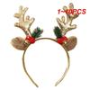 1~10 шт. рождественские повязки на голову с блестками, рогами оленя, ушками, заколками для волос для женщин и девочек, вечеринка на Хэллоуин, косплей, легкий головной убор