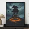 Halloween pumpkin watchtower diamond painting kit handmade diy painting home decoration painting