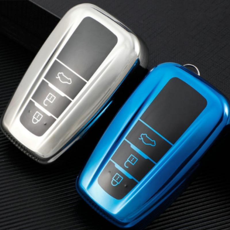 Fashion Colorful TPU Car Remote Key Case Cover Shell Fob For Toyota Corolla Prius Camry CHR C-HR RAV4 Altis Land Cruiser Prado Keyless
