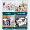 Yousheng Bathroom Storage Basket Divided Grid Design Large Capacity PP Plastic Portable Hollow Home Organizer