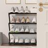 Shoe Storage Rack 4 Tiers Installation Large Stable Free Standing Easy Capacity Z-shaped Home
