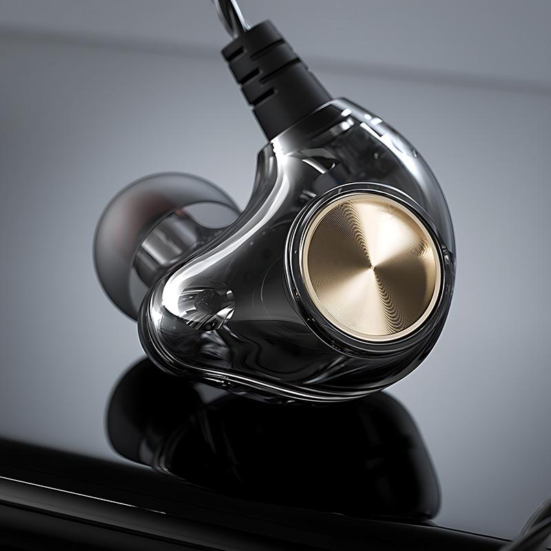 HIFI Heavy Bass Wired Earphone 3.5mm AUX In Ear Gaming Headset Dynamic Music Headphones Stereo Noise Cancelling Earbuds With Mic