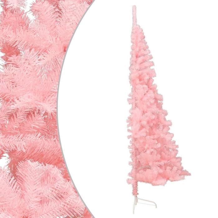 VidaXL Half Artificial Christmas Tree with Stand Pink 240 Cm PVC 344674