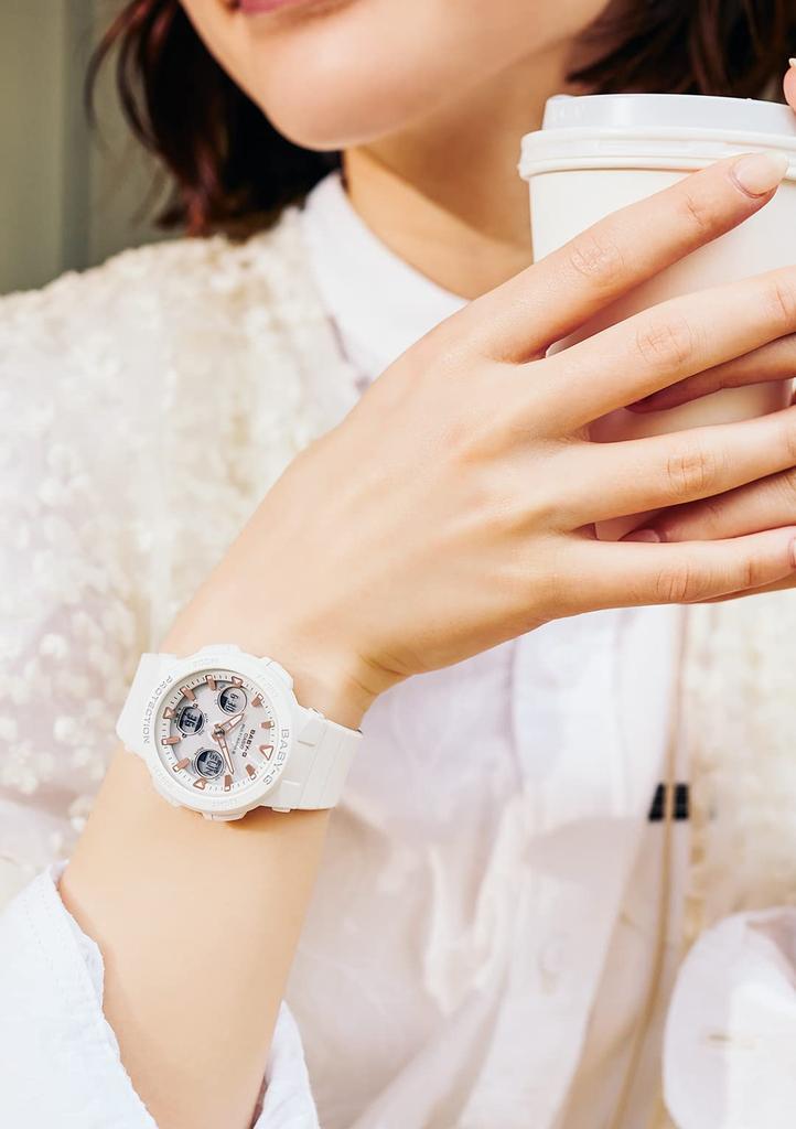Casio BEACH TRAVELER Солнечные Часы Белые Baby-G Радиоуправляемые BGA-2500-7AJF Женские