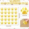 Whaline 500Pcs Paw Prints Stickers Gold Foil Dog Paw Envelope Seal Stickers Puppy Paw Sealing Labels Self-Adhesive Stickers for Kindergarten