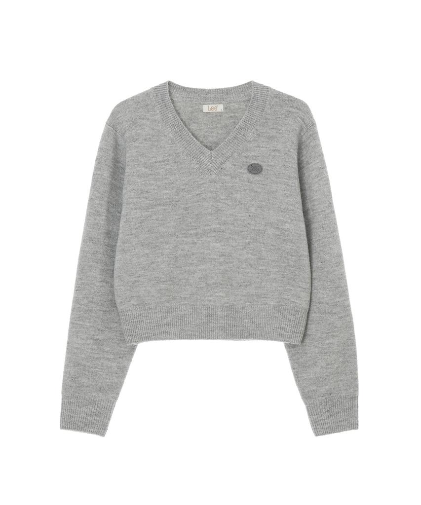 LEE Women'S V-Neck Knit Light Gray