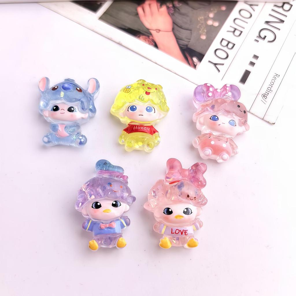 Cartoon Resin Glitter Accessories: DIY Fun Boy's Hair Clips & Phone Case Decoration