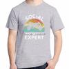 Social Distancing Expeert Video Game Party Cotton Graphic T Shirts Summer High Quality Unisexs Short Sleeve Tshirt Unisexs Clothes
