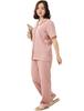 Double Layer Short Top and Bottom Front Sweat Gentle On the Winter [HOME&FAMILY] Pajamas, 100% Cotton, Gauze, Women's Loungewear, Sleeves, Set,