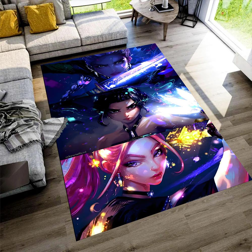 Fantasy Warrior Portraits Area Rug Perfect for Bedrooms Balcony Playrooms Foyer Anti-slip Rug Decorate Offices