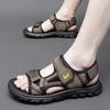 Модные популярные летние мужские сандалии, мужская повседневная обувь, мужские кожаные сандалии для активного отдыха, удобные универсальные дышащие кроссовки для ходьбы