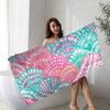 Модное пляжное полотенце L-Lilly pulitzer в стиле аниме, мягкое, впитывающее, салфетка для умывания, детские подарки для детей, для путешествий, кемпинга, спортзала