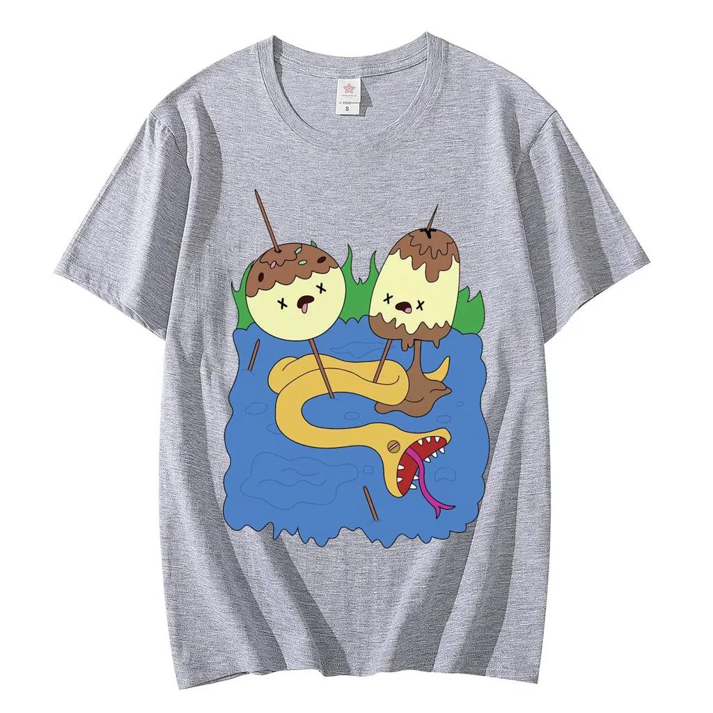 НОВАЯ Рок-футболка Принцессы Пупырки Время Приключений Мультяшная Футболка с Коротким Рукавом Мужская и Женская Харадзюку Y2k Мода Осенне-Зимние Футболки