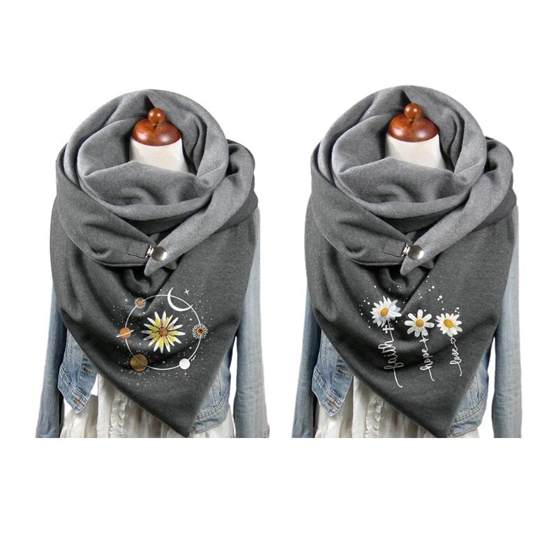 Женские шарфы, одеяло, шарф для мамы, зимние путешествия, массивная теплая накидка на пуговицах, мягкая шаль, шарфы, товары для холодной погоды