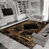 Роскошный ковер для украшения гостиной в черном и золотом цвете, современный ковер для лаунжа, мягкие ковры большой площади, моющиеся коврики для пола для столовой, прихожей