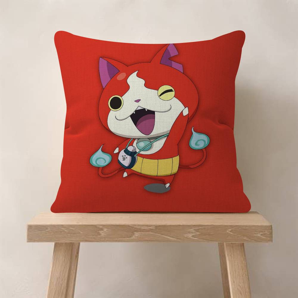 Anime Yokai Cute Watch Maple Design Cushion Cover Happy Autumn Harvest decor Holiday Decorati Pillow Cover